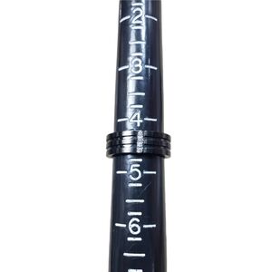 M+Y Steel #9 Size 4.5 Black Bling Band